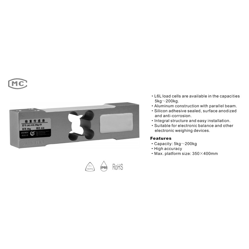 L6L Aluminum-alloy IP65 Single Point Load Cell Zemic Load Cell
