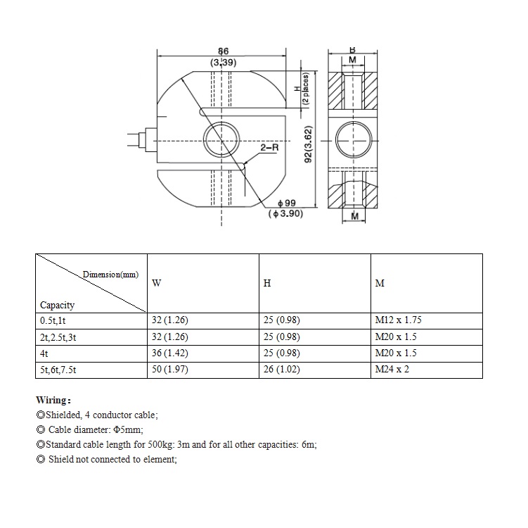 BM3 Load Cell Zemic S Type Load Cell