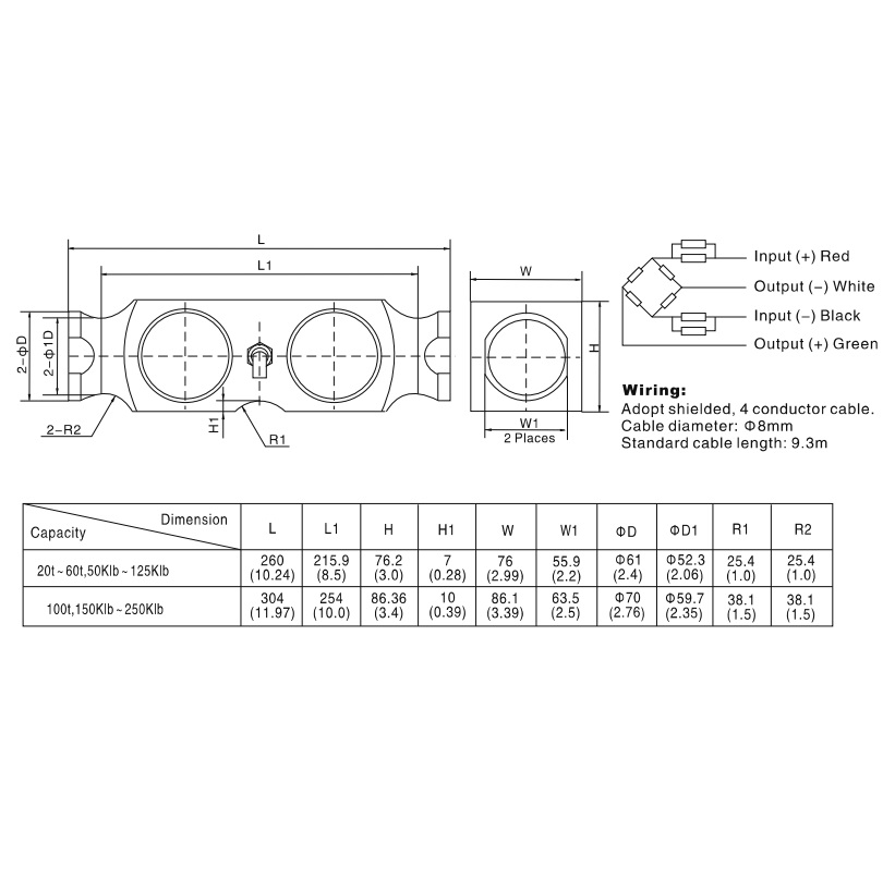 HM9E Beam Load Cell Zemic Load Cell