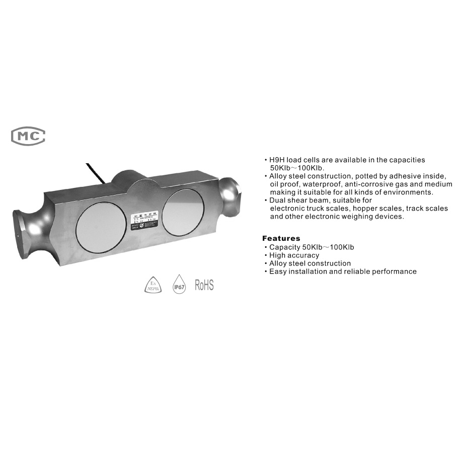 H9H Steel Alloy Load Cell Zemic Load Cell