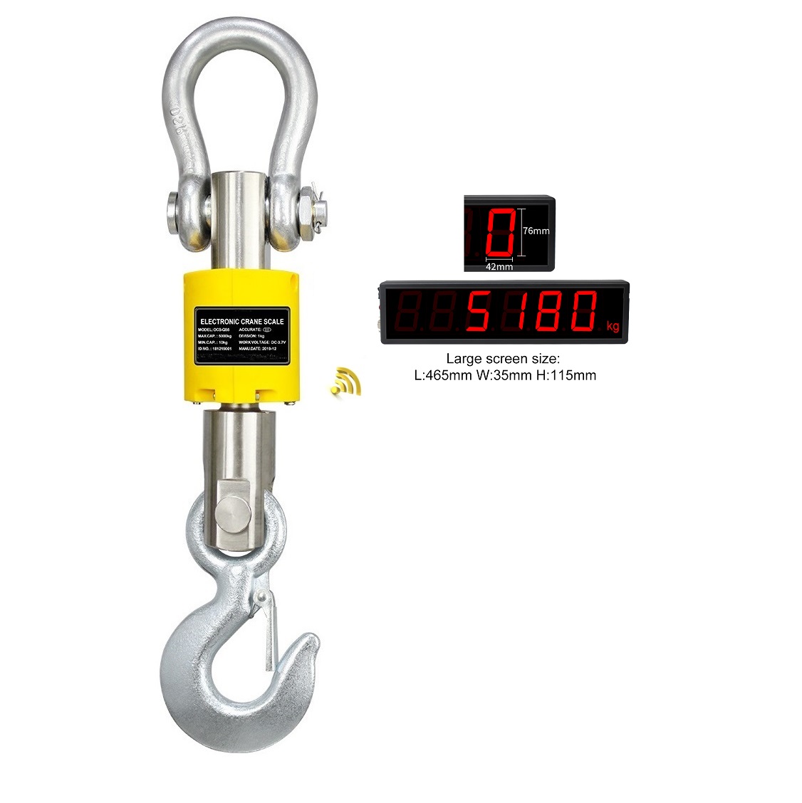 SAINTBOND China Wireless Crane Scale Manufacturer Digital Hanging Crane Scale 1000/2000/3000/5000/10000KG