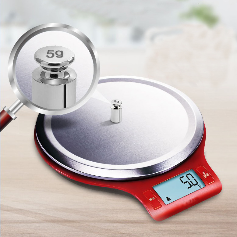 KS0016 Stainless Steel Digital Kitchen Scale with Widescreen LCD Screen