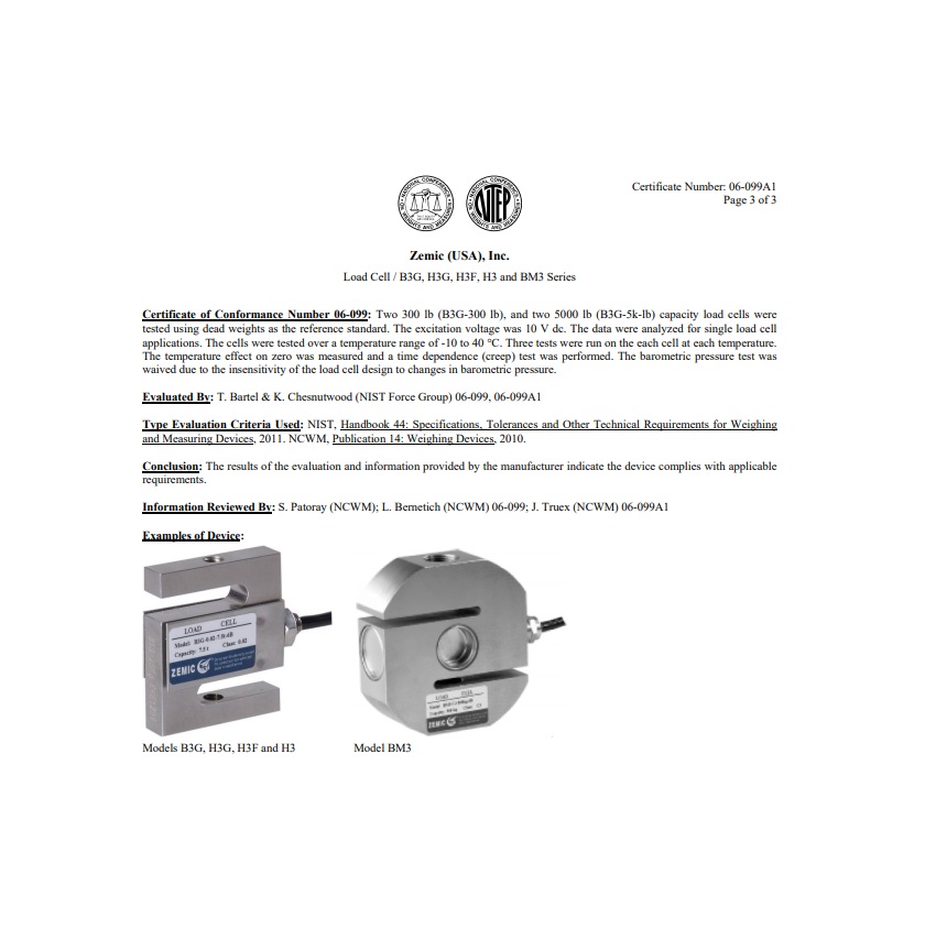 BM3 Load Cell Zemic S Type Load Cell